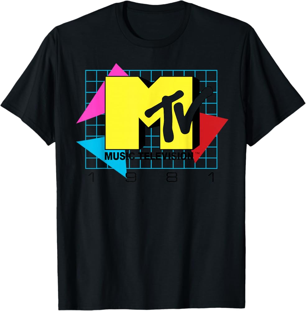 Amazon.com: MTV Music Television 1981 Logo T-Shirt : Clothing